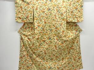 唐草模様上代紬着物